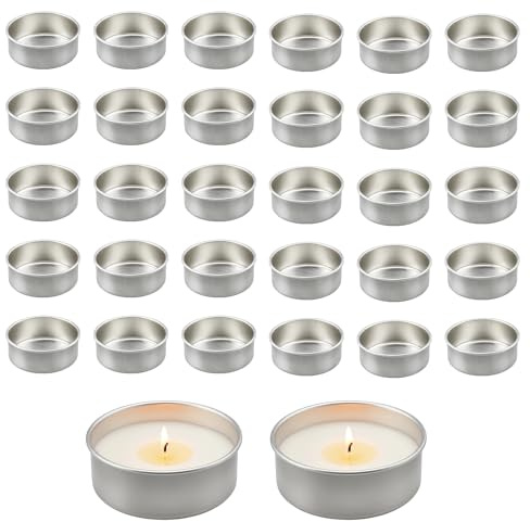 Teelichthalter Metall, Kerzenhalter Metall, 30 Stück Teelichthalter Silber, Ideal Für Hochzeitstischdekoration, Weihnachtsdeko Und Gemütliche Wohnraumgestaltung, 4 cm Durchmesser, 1,5 cm Höhe