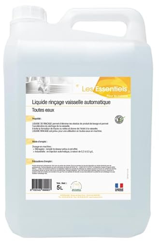 LES ESSENTIELS - Liquide rinçage lave vaisselle toutes eaux 5L