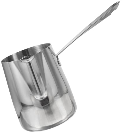 Alipis Jarra de Leche de Acero Inoxidable con Mango Ergonómico y Escala Jarra Multifuncional para Espumar Leche y Preparar Café Capacidad Uso Cocina y Cafetería
