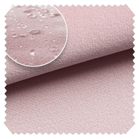 novely® TRITON - Microfaser Velours in Wildleder-Optik - Wasserabweisender Möbelstoff - Pflegeleichte Meterware 1lfm Farbe: 19 Rosa