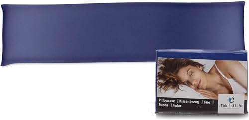 Third of Life Kissenbezug Nachtblau Einzelpack, Ideal für SOÑAR Kopfkissen | Mako-Baumwolle (Double Jersey), Bügelfrei & trocknergeeignet, Kissenhülle mit Reißverschluss, Oeko-Tex zertifiziert