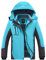 Wantdo Damen Berg Ski Jacke Wärmer Winter Fleece Mäntel Wasserdichter Atmungsaktive RegenMäntel Outdoor Kapuzen Windbreaker Jacken Türkis S