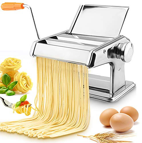 Maquina Laminadora Pasta, Máquina de Fideos Manual, Máquina para Hacer Pasta de Acero Inoxidable, Máquina para Hacer Pasta Fresca, Máquinas para Hacer Pasta Máquina para Hacer Pasta