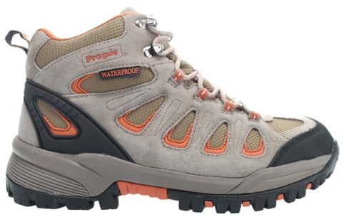 Propét Men's Ridge Walker Hiking Boots, Gunsmoke/Orange, 10.5 XX-Wide US
