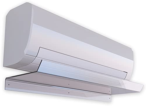 MASTERBRICO.COM Deflettore per Condizionatore Universale in plexiglass trasparente, 22x80cm, Deviatore per casa spessore 5mm ripara dal flusso d'aria diretto