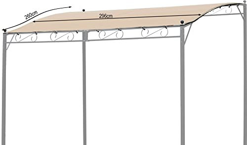 Quick Star Toit de Rechange pour pergola Sable 250 x 300 cm