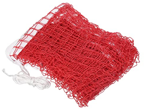 PATIKIL 20x2.5ft Badminton Net, Badminton Court Netting Replacement 0.98x0.98 Mesh with Box for Outdoor Indoor Beach Backyard, Red