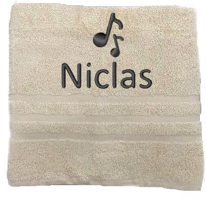 Pet-Jos Personalisiertes Handtuch mit Namen Schön gestickter Sport Name Handbadetuch 100% Baumwollhandtuch Sportliche Motive Personalized Custom Towel with Name (140 x 70 cm, Singen)