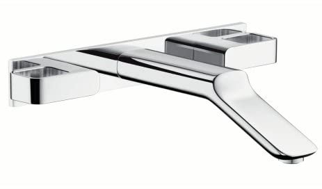 hansgrohe AXOR Urquiola 3-Loch Waschtischarmatur Unterputz mit langem Auslauf, 11043950, Farbe: Brushed Brass