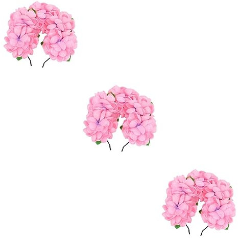 FRCOLOR 3 Stücke Punk Kopfschmuck Rose Schleier Stirnband Kostüm Kronen Kopfstück Rose Floral Krone Für Halloween Kopfschmuck