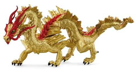 schleich ELDRADOR Creatures | Mondneujahrsdrache 72206 | detailgetreue Drachenfigur | Glücksbringer in Gold mit roten Akzenten | Drachen Spielzeug ab 7 Jahren | 29 x 12 x 12 cm | exklusiv bei Amazon