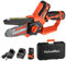 ValueMax 12V Mini Motosierra Sin Cable, 11cm Motosierra Pequeña con 2 Baterías y Cargador Incluye Bloqueo de Seguridad Motosierra Portátil Inalámbrica para Árboles, Ramas