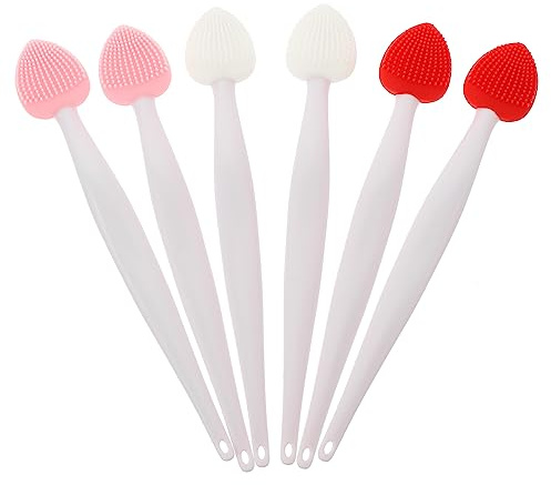 FRCOLOR Stk Love Silikon-Reinigungsbürste Beauty Tool Nasenreiniger 6 Stück Nasenpeeling-Bürstenwerkzeug Lippenpeelingbürste aus Silikon Gesichtsschwamm Werkzeug zur Gesichtsreinigung