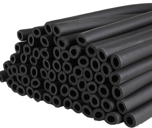 Isolierung Rohr 32MM/48MM/76MM ID × 25MM T × 1.8M L Rohr Isolierung Feuerfest Frostschutzmittel Warm- und Kaltwasserleitungen Klimaanlagen Schwarz Rohrisolierung(Größe:ID: 32mm x T: 20mmx L: 1.8m 1Pcs