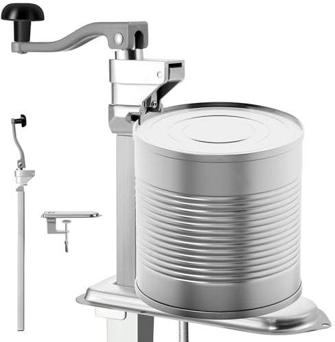 Bellanny 42cm Commercial Can Opener for Cans Up to 10inch/25cm Tall, Adjustable Height Industrial Tin Opener, Heavy Duty Manual Can Opener with Base for Hotels, Restaurants, Bar