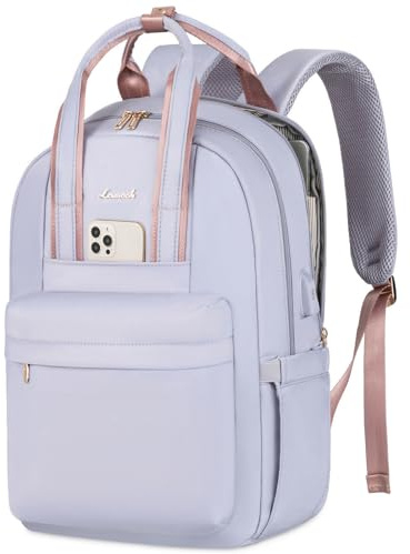 LOVEVOOK, zaino da donna per laptop, zaino per la scuola, per ragazze teenager, con scomparto per PC portatile, impermeabile, zaino da giorno, zaino da viaggio, elegante, borsa da lavoro, zaino per