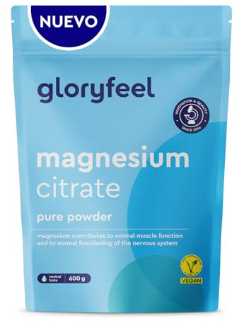 Magnesio Citrato in Polvere 600g - Per Muscoli, Nervi ed Equilibrio Elettrolitico* - Magnesio Elementare Ideale per Sportivi - Facile da Dosare, Solubile e Vegano - Qualità Testata in Laboratorio
