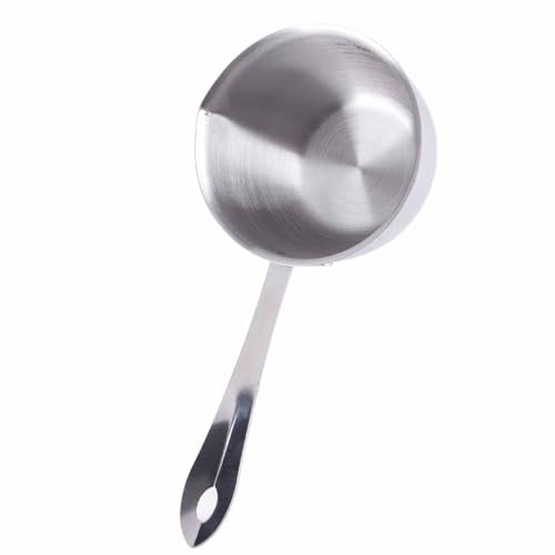 Olla Monomando, Compatible con Inducción, Acero Inoxidable, Caño de Doble Cara, Cazo para Leche, 300ML (300ML)