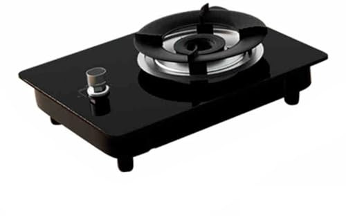 Cuisinière À Gaz 1 Brûleur, Brûleur Tout Cuivre En Verre Trempé 4,2 KW, Cuisinière Convertible NG/GPL, Puissance De Feu Réglable Avec Protection Contre L'extinction, For Cuisine Domestique(NG)