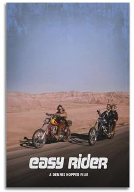 FOWNJCIA Easy Rider Filmposter, dekoratives Gemälde, Leinwand, Wandposter und Kunstdruck, modernes Familienschlafzimmer-Dekor-Poster, 40 x 60 cm