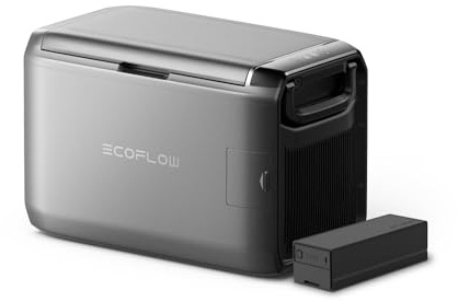 EF ECOFLOW GLACIER Classic 45L réfrigérateur congélateur portable avec batterie de 298 Wh, glacière 2 zone pour voiture, refroidissement autonome 39 h, pour camping, voyages, pêche et hors réseau