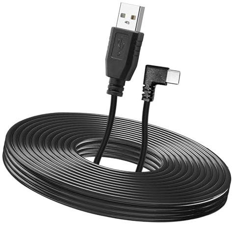 TINAZEOK Cable de carga USB a tipo C de 3 metros para cámara a bordo, solo fuente de alimentación, sin transferencia de datos