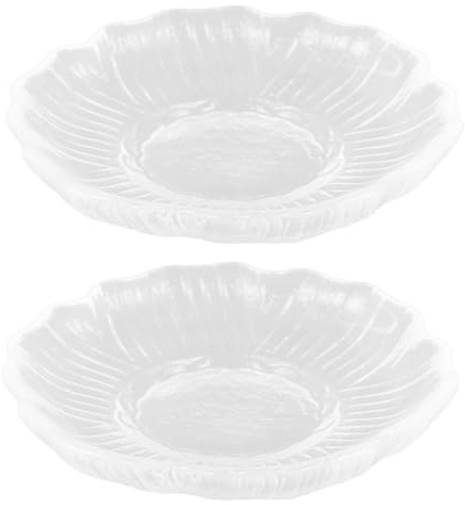 LALADEFIEE Platillos de Té de Vidrio Transparentes Redondos Posavasos para Taza de Té 2 Piezas Resistentes al Desgaste Aptos para Hogar Cafeterías y Restaurantes Reutilizable