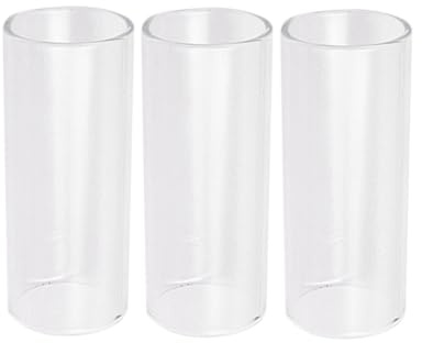 MOTHNUR 3pcs Medium Bottleneck Glass Guitar Slides, Standard Glass Slide Set for Acoustic and Electric Guitar Playing, Smooth Sound Instrument Accessories