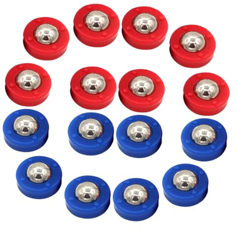 Mikinona Juego de Mesa de Tejo 16 Bolas Rodantes 16 Piezas 8 Azules 8 Rojas Material Acero y Plástico Tamaño Mini Accesorios para Juegos de Tejo de Mesa Adecuado Actividades Recreativas