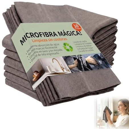 SFYLACTRON Paños Magicos Antonio Herato,Microfibra 10 Unidades 30x40cm,Bayetas Reutilizables Multiusos Ultra Absorbentes Sin Pelusas para Hogar Cocina Cristales Ventanas Espejos