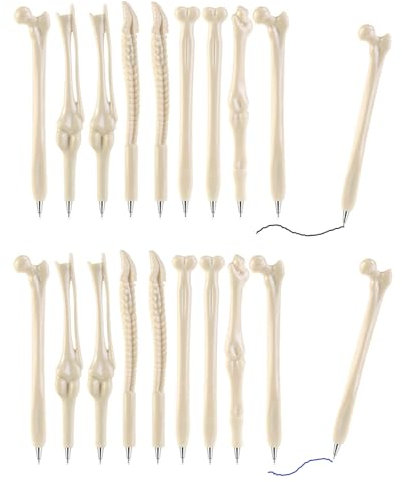 mengger Novità Dell'osso Penne a Sfera Forma 1.0 mm Blu/Nero Inchiostro per Infermiera Dottore Cartoleria Artista Scuola Ufficio Regalo 20 Pezzi