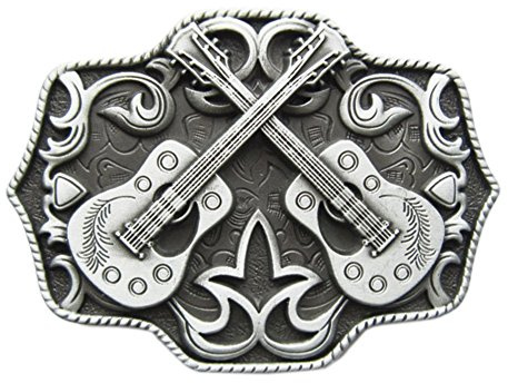 Boucle de ceinture de guitare style occidental style vintage