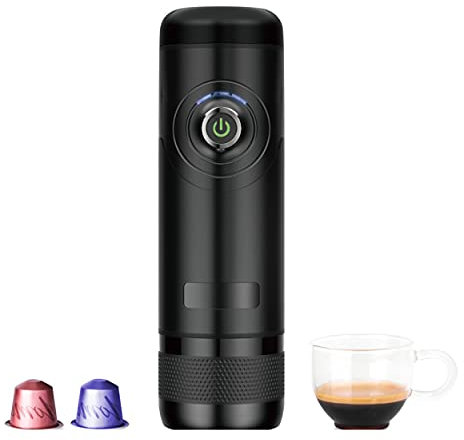 Be Smart® - Máquina de café portátil eléctrica de 12 V/2 A para viajes, para coche, camping, barco, senderismo, compatible con cápsulas Nespresso/L'OR
