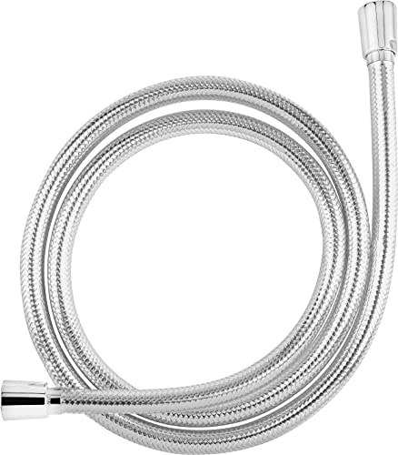 Cornat Brauseschlauch – 175 cm Länge – Kunststoff Chromlook – 1/2 Zoll | Extrem belastbar und verdrehsicher – 1/2 Zoll Anschluss – Made in Germany – flexibler Ersatzschlauch für Armaturen