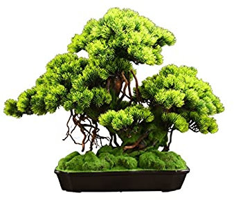 XXXXW Handmade Simulation Beauty Pine Tree Bonsai Simulation Tree Outdoor Garden Home Decoration Chinese Simulation Tree Fake Plant Bonsai 21. 65 Inches Fake Plant (Color : A)