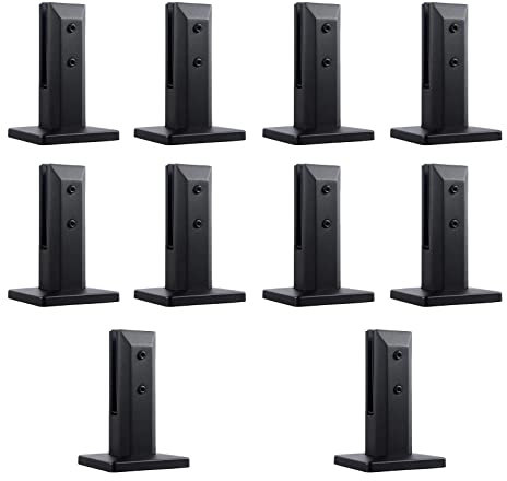 PHASFBJ Pince à Verre carrés en Acier Inoxydable T304, Pince de Garde-Corps en Verre, Pince à Verre pour clôture de Piscine, pour la Maison, Jardin, escalier, Balustrade, Balcon,160mm,10 PCS