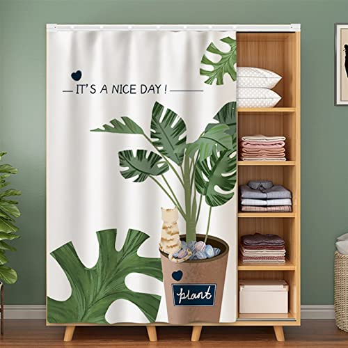 Liveinu Rideaux Armoire pour Armoire de Cuisine, Salle de Bain, Rideau Anti-poussière pour étagères, Panneau Mural,Installation Crochet et Boucle Dégradé de Couleur 130x200cm （L x H Style 15