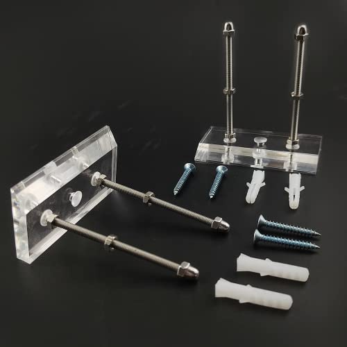 2 Piezas Soporte de Pared Flotante con Tornillos para monopatín para Monopatín Soporte Pared Skateboard Acrílico Soporte para Patineta para Exhibición y Almacenamiento