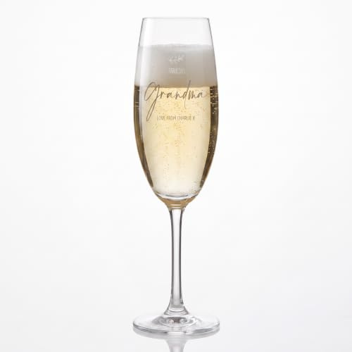 ukgiftstoreonline Personalised Grandma Champagne Flute Prosecco Glass Gift