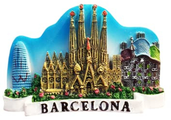Barcelona Spanien Kühlschrankmagnet Reise Souvenir Kühlschrank Dekoration 3D Magnetaufkleber Handbemalt Bastelkollektion