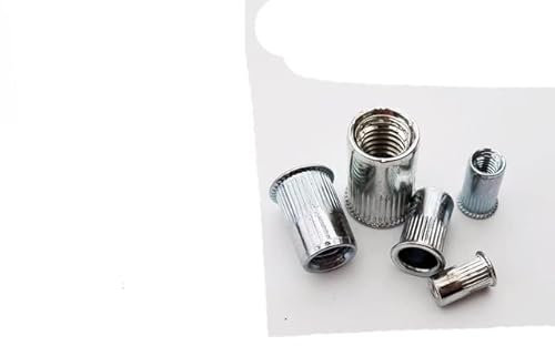 10/20 Stück M3 M4 M5 M6 M8 304 Edelstahl Kohlenstoffstahl Aluminium Flachkopf Blindnietmutter Einsatz Nutsert für Schraubenbolzen (20 Stück) M3, Kohlenstoffstahl A