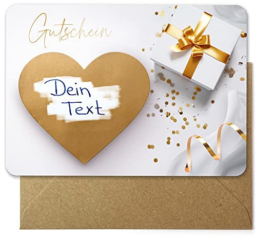 beriluDesign 6 Gutschein Rubbelkarten zum selber Beschriften (6 Karten + 6 Umschläge)