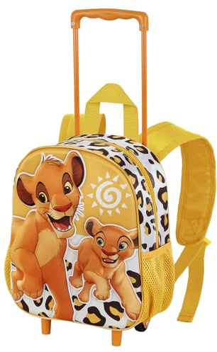 Disney Der König der Löwen Africa-Kleiner 3D Rucksack mit Rädern, Gelb, 26 x 34 cm, Kapazität 12,5 L