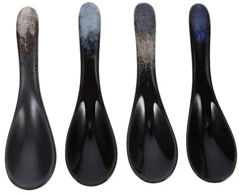 TOPBATHY 4 Piezas Cuchara De Cerámica Cucharas Soperas Para Comida Para Gachas De Avena Para Restaurante