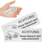 Nayyana 2 cartelli per videosorveglianza, autoadesivi in alluminio, segnale di avvertimento, segnale di avvertimento, per la videosorveglianza, proprietà privata, antiruggine, autoadesiva, 8,5 x 3 cm