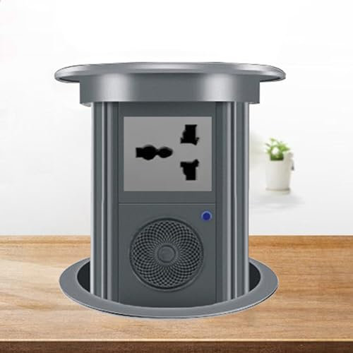Köksbänk Island automatiskt pop-up-uttag med trådlös laddning, stänksäkert, runt pop-up-bänksuttag, konferensbord Power Hub,2-C