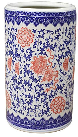 YSACJFD Umbrella Stands,Ceramic Umbrella Stand or Standivase, for Home Hotel Decor - with Blue Pattern/Style 4/22 X 50 cm