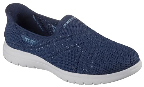Skechers Mujer On-The-Go Flex Excellency Slip-In ENTRENADOR, Navy Textile, 42 EU