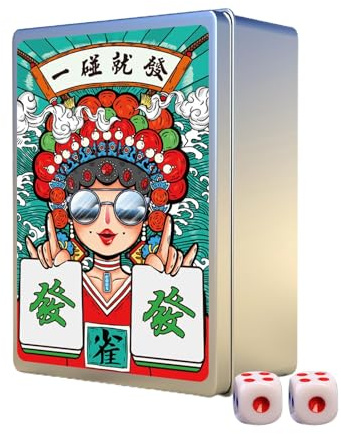 Mahjong reseset, Mahjong spelkort – 146 stycken/set Mahjong spelkort – | tjockt stort tryck handhållen poker, vattentät kinesisk Mah Jongg, amerikanska majhong- för pokerspel,