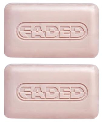 Faded Cleansing Bar for Face and Body | Kojic Acid, Vitamin C & Lactic Acid | Moisturizes | Vegan, Fragrance-Free, Safe for Sensitive Skin (2 Pack)